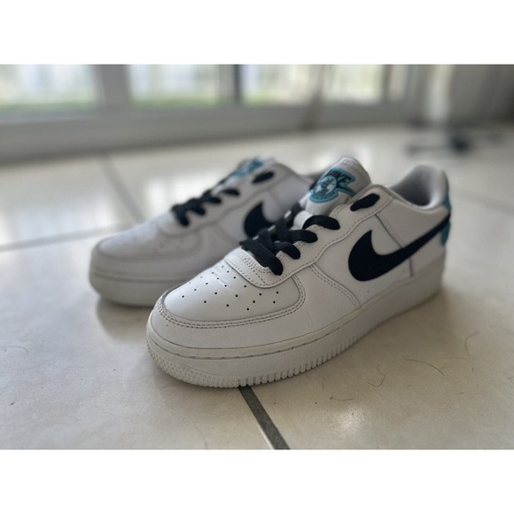 5.5 Y - Nike Air Force 1‎ World Wide (GS) White/Black-Blue FuryShoes CN8533-100 - Picture 1 of 11